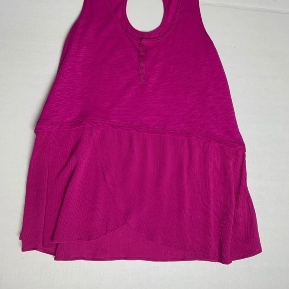 Anthropologie Little Yellow Button Tank Top Small - Picture 4 of 6